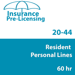 60 hr 20-44 Personal Lines Agent Prelicensing Course